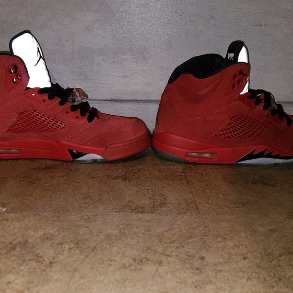 Authentic Air Jordan 5 retro red suede size 11.5 J - Picture 4 of 5